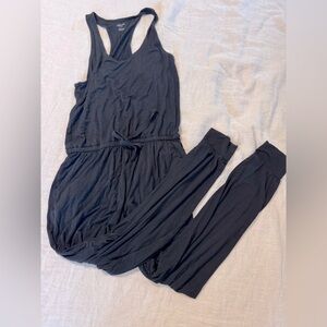 Aerie black racerback Jumpsuit